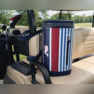 Vineyard Vines Golf Cart Cooler Patriotic Red White & Blue Stripe Cooler Bag